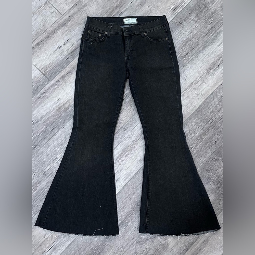 Free People Black Flare Denim size 29